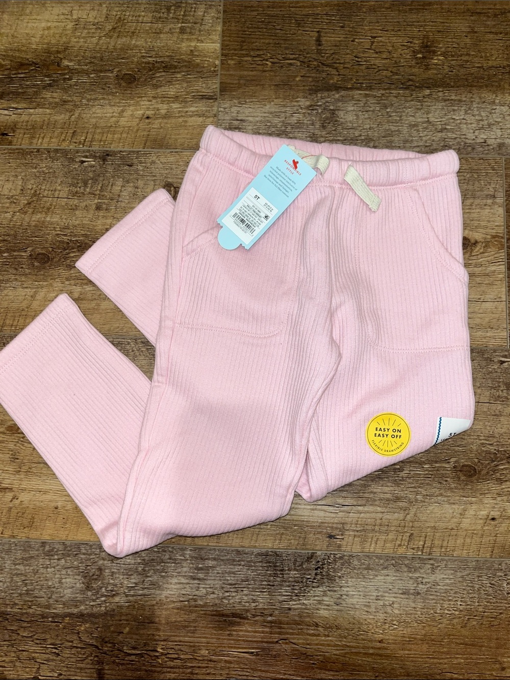 Cat & Jack Light Pink Ribbed Girls' Jogger Sweatpants
